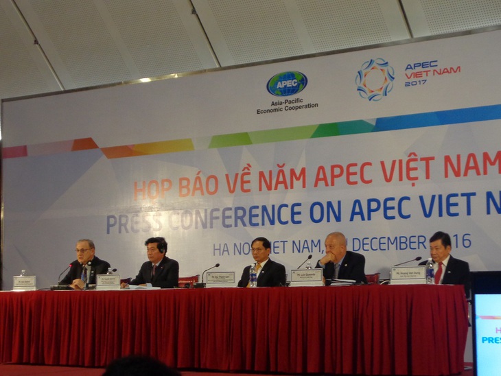 Họp báo quốc tế “Năm APEC Việt Nam 2017 - Tạo động lực mới cùng vun đắp tương lai chung