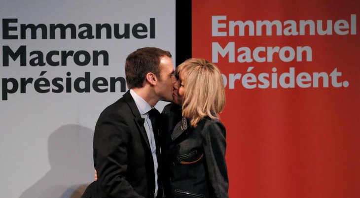 Emmanuel Macron và Brigitte Trogneux