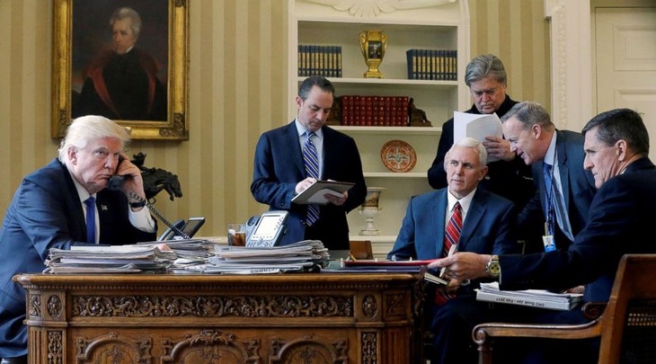 Tổng thống Mỹ Donald Trump gọi điện thoại bàn cho Tổng thống Nga Putin vào ngày 28/1/2017