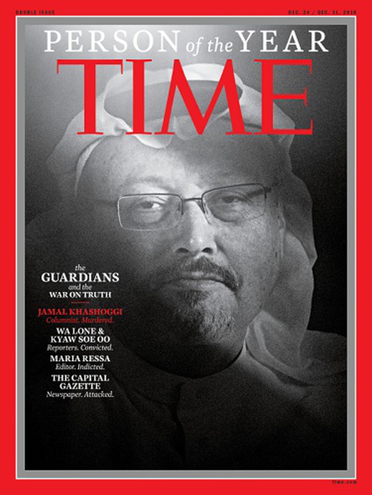 Nhà báo Jamal Khashoggi, Nhân vật của Năm 2018 do Time bình chọn