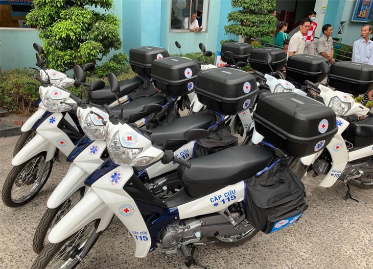 10 xe 2 bánh phục vụ cấp cứu ngoại viện của Bệnh viện Quận Thủ Đức