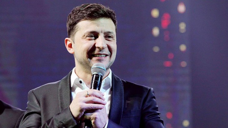 Volodymyr Zelenskiy, diễn viên truyền hình hiện đang dẫn đầu vòng 1 cuộc đua cho chức Tổng thống Ukraine