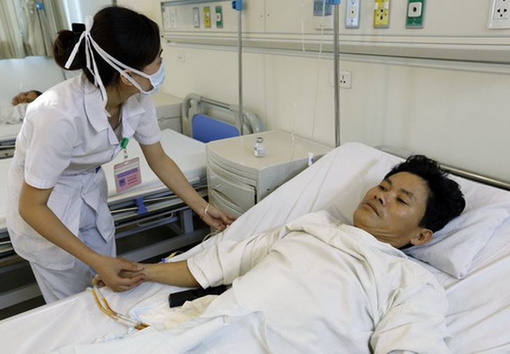Bố cháu M. sau ca ghép gan. nh:  D.Ngọc