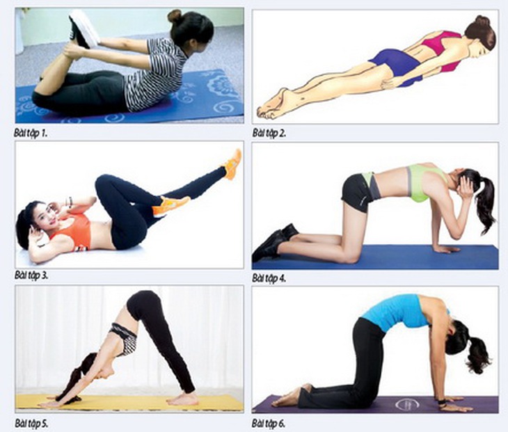 6 bài tập chữa đau lưng hiệu quả