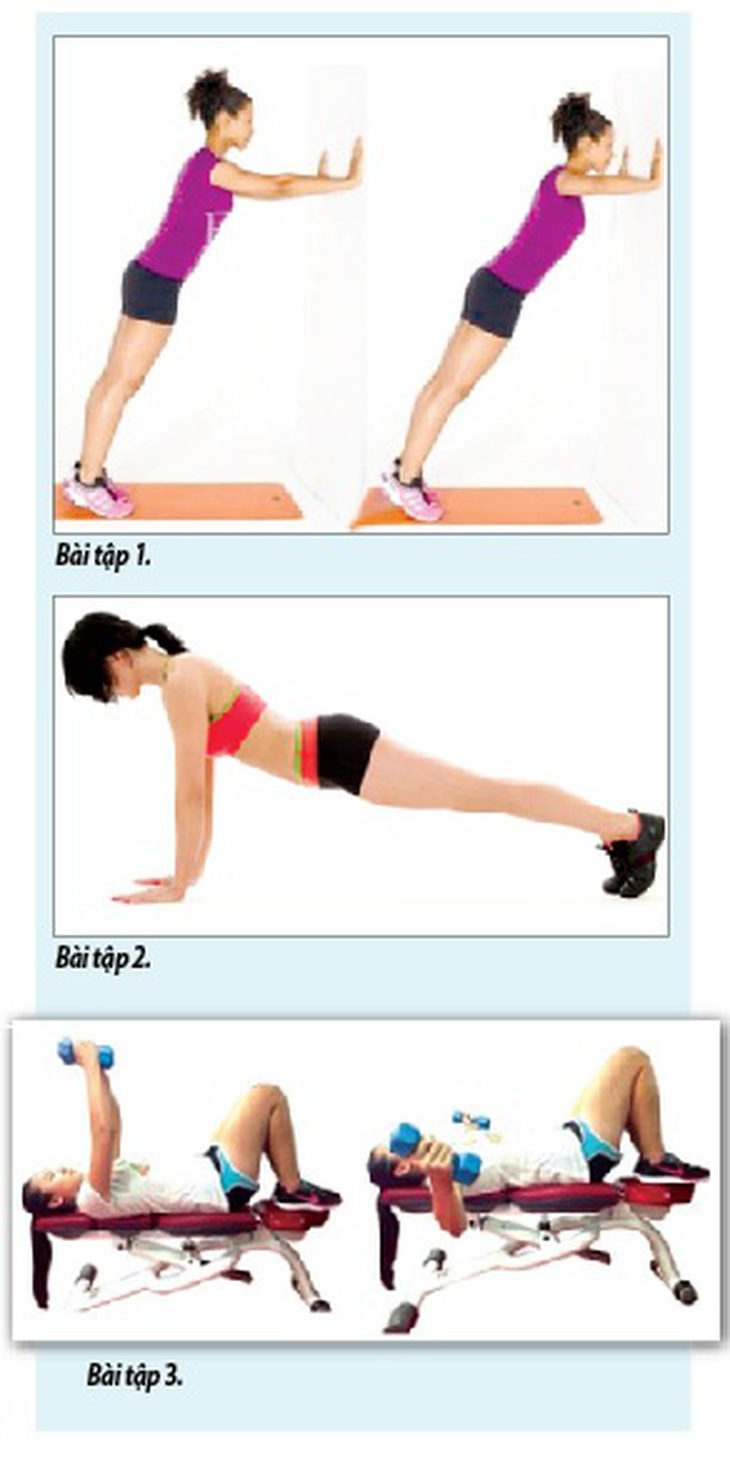 bài tập giúp vòng 1 quyến rũ sau sinh