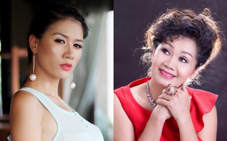 Nghệ sĩ Xuân Hương (bên phải) đã có đơn kiện Trang Trần (bên trái) vì Trang Trần lên facebook chửi, xúc phạm nghệ sĩ Xuân Hương.