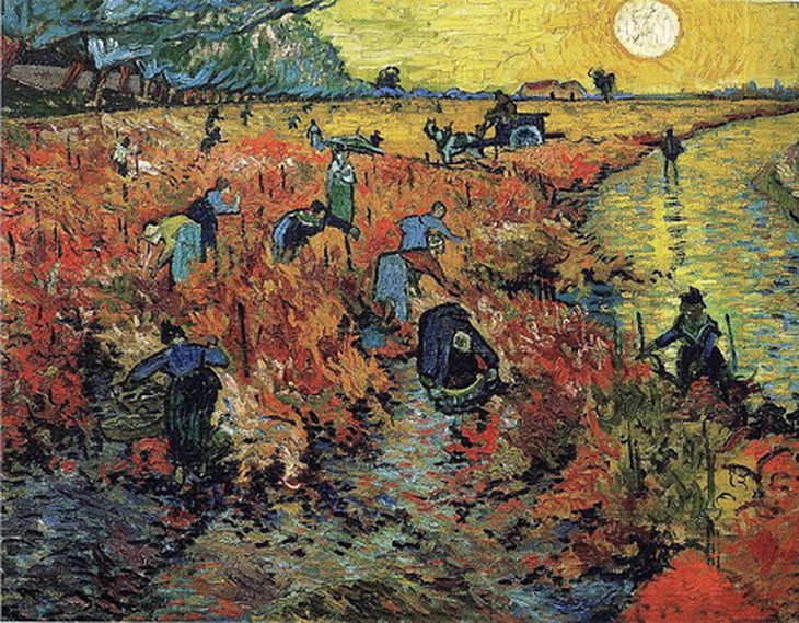 Bức tranh “Vườn nho đỏ ở Arles” - tác phẩm duy nhất Vicent Van Gogh bán được thời ông còn sống.