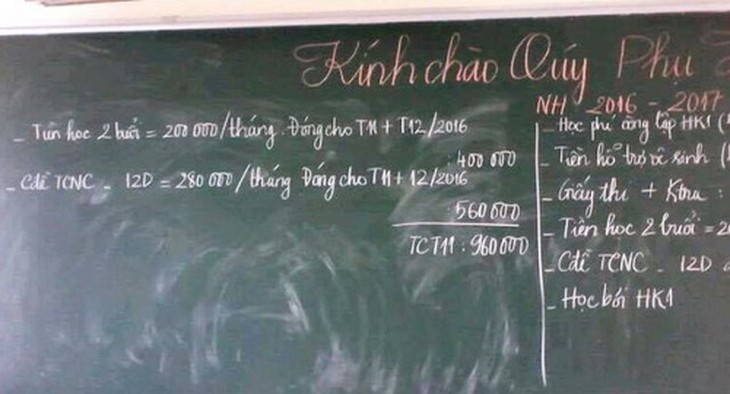 Cứ đầu năm học là dư luận xã hội lại xôn xao với các khoản thu đầu năm. Phải chăng là cái cách thu lắt nhắt trong giáo dục đã khiến cái nhìn về hội phụ huynh, về các cuộc họp phụ huynh trở thành là hội thu, họp thu?(Ảnh minh họa)