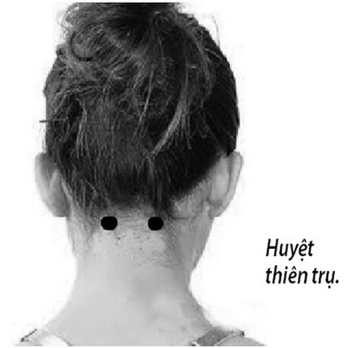 Huyệt thiên trụ.