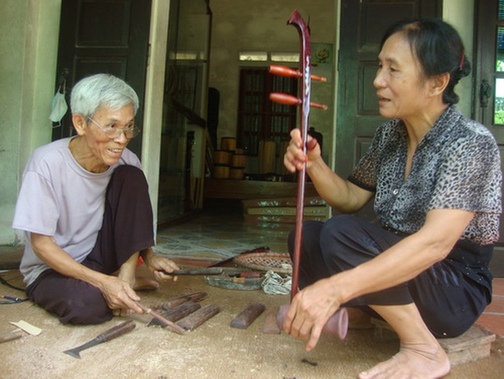 Vợ chồng nghệ nhân Đào Văn Soạn.