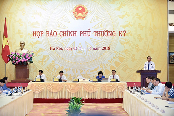 Văn phòng Chính phủ tổ chức buổi họp báo Chính phủ thường kỳ tháng 5.