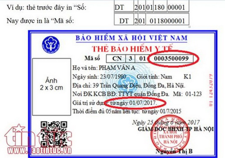 Một số thay đổi của thẻ BHYT.