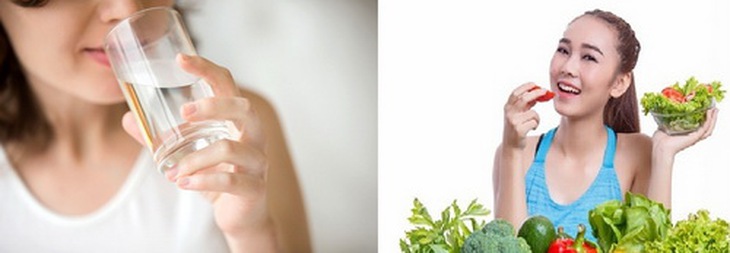Uống nhiều nước, ăn nhiều hoa quả tươi giảm táo bón (ảnh minh họa).