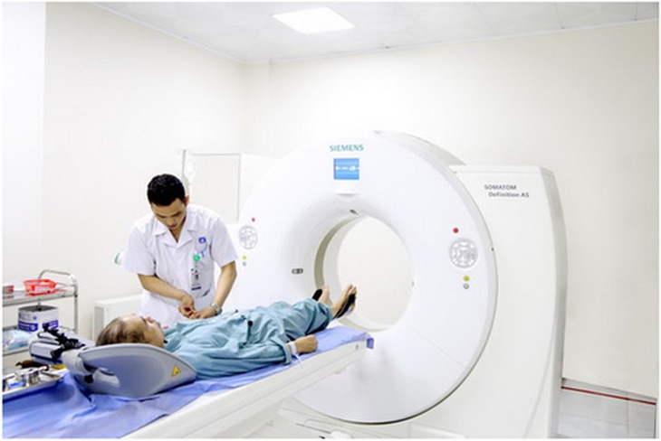 Máy CT 128 dãy thế hệ mới nhất đang sử dụng trong KCB tại BVĐK Phú Thọ.