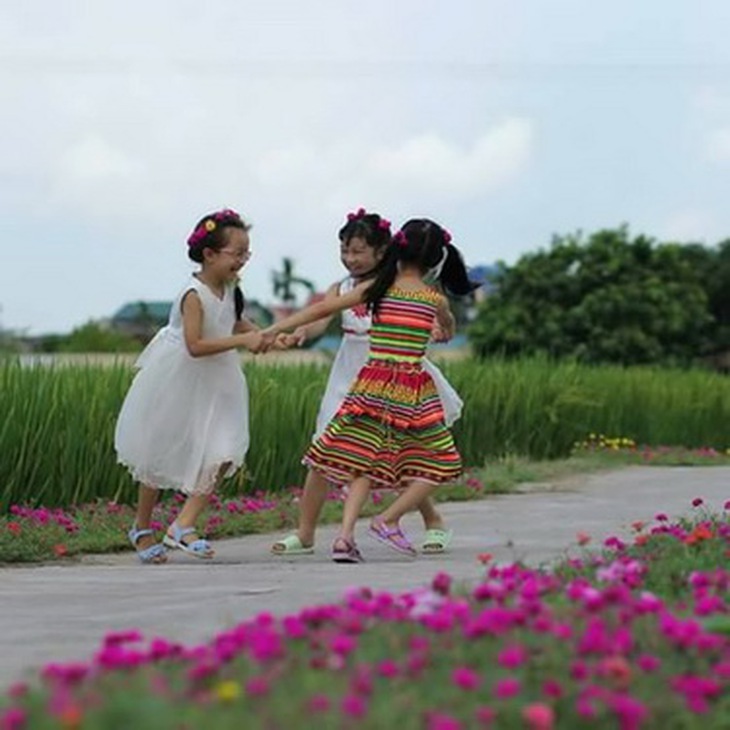 Vẻ đẹp đường hoa nông thôn.