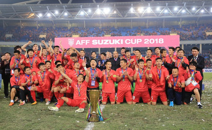 Đội tuyển Việt Nam vô địch AFF Cup 2018. Ảnh: Minh Tuấn