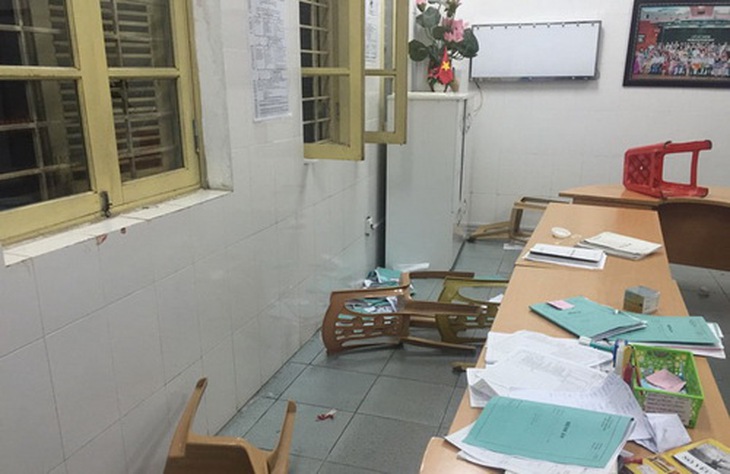 Một vụ truy sát đối thủ làm hư hỏng nhiều vật dụng của BV.