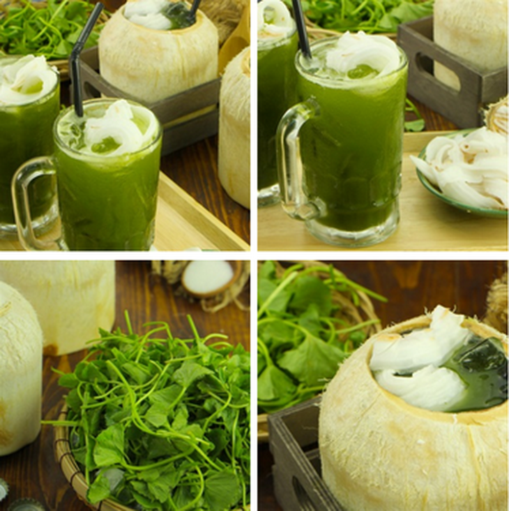 Nước dừa, rau má.