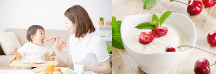Thêm sữa chua vào khẩu phần ăn hằng ngày của trẻ.
