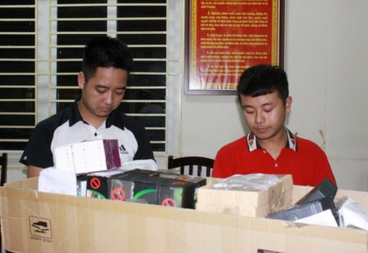 2 đối tượng Mạnh và Bão tại cơ quan công an.