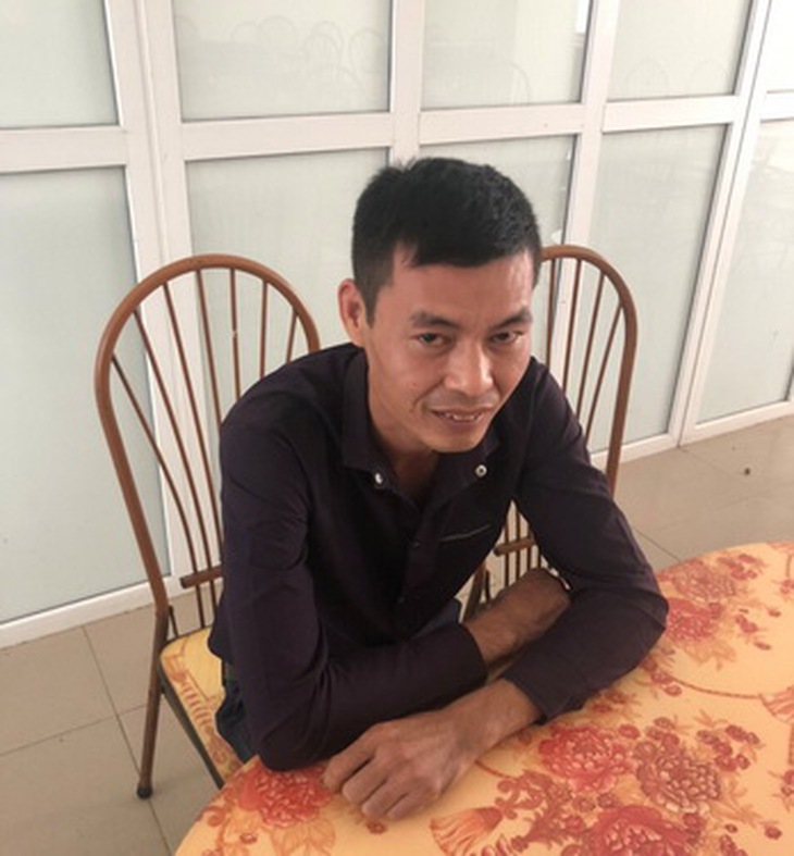 Đối tượng Lý Đình Vũ tại cơ quan công an.