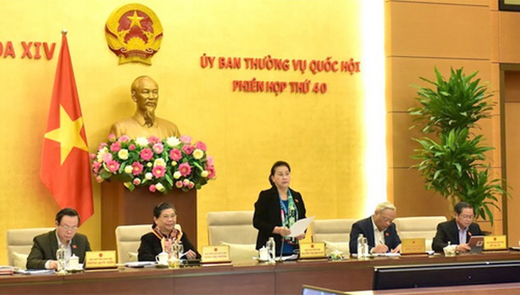 Chủ tịch Quôc hội Nguyễn Thị Kim Ngân phát biểu khai mạc phiên họp.