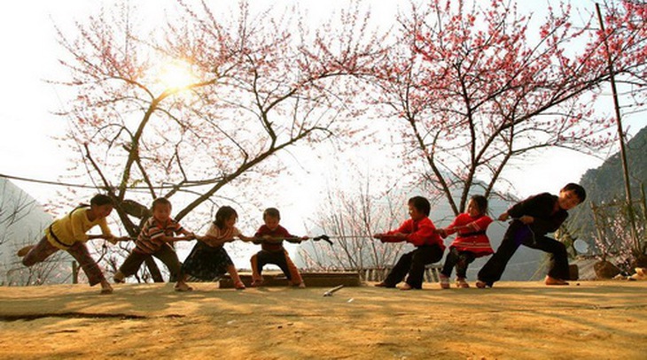 Mùa xuân nơi ở cao nguyên đá Hà Giang.