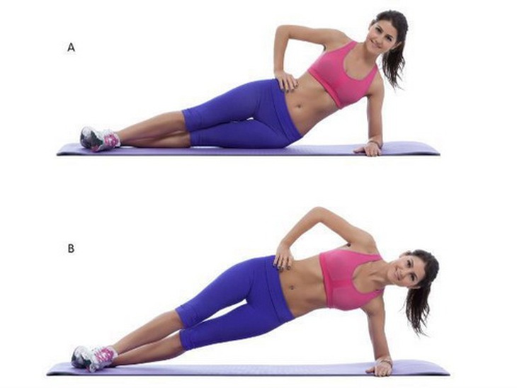 Động tác plank một bên.
