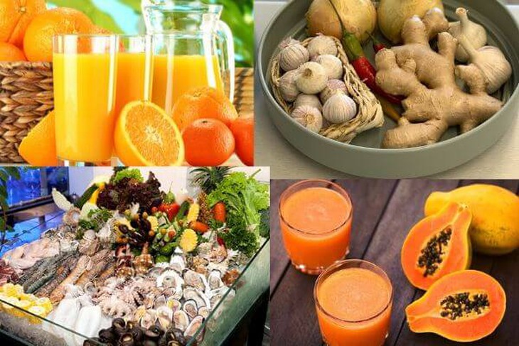 Nên thường xuyên ăn các loại thực phẩm tăng sức đề kháng.