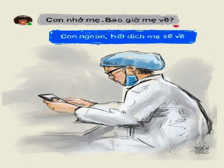 Bức tranh của họa sĩ Hải Kiên.