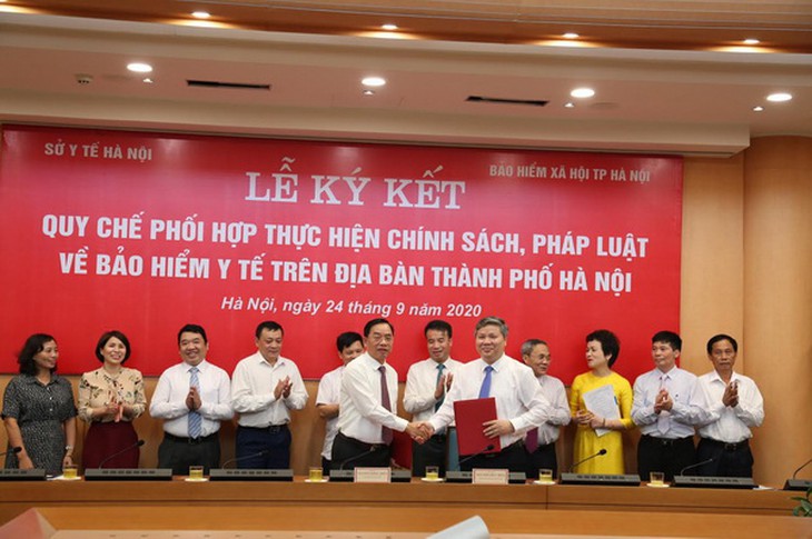 BHXH Hà Nội và Sở Y tế Hà Nội ký kết hợp tác.