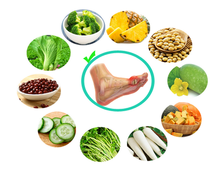 Thực phẩm ít purin người bệnh gút nên ăn.