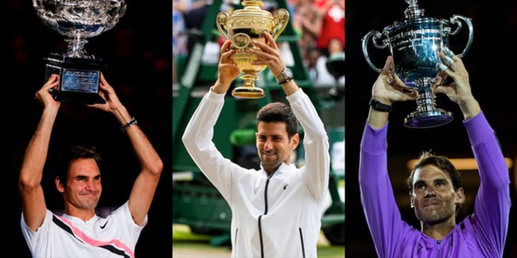 Cuộc đua của 3 tay vợt Federer - Djokovic - Nadal luôn hấp dẫn người hâm mộ.