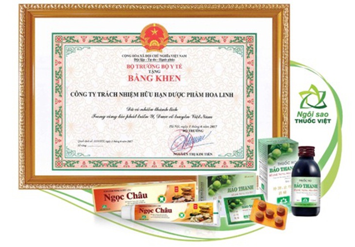 Dược phẩm Hoa Linh nhận bằng khen vì thành tích trong phát triển y học cổ truyền