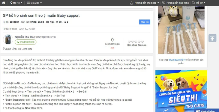 Về thông tin “muốn con trai hay gái, chỉ cần bơm”: Chuyên gia nói gì?