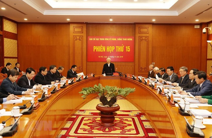 Ban chỉ đạo Trung ương về phòng, chống tham nhũng họp phiên thứ 15