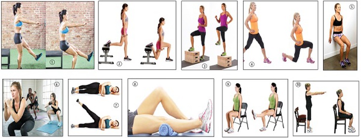 10 bài tập cơ tứ đầu đùi tại nhà