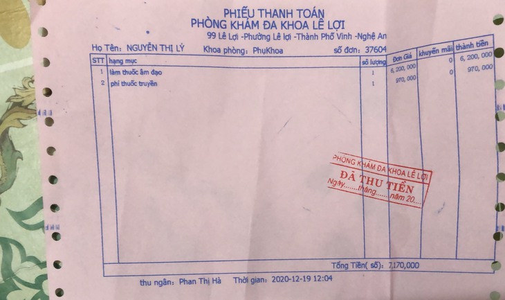 Nghệ An: Phòng khám đa khoa Lê Lợi “chặt chém” bệnh nhân