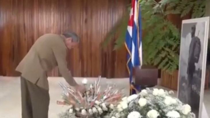 Di cốt của Chủ tịch Fidel Castro xuất hiện trên truyền hình
