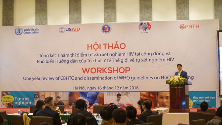 hội thảo Hướng dẫn tự xét nghiệm HIV