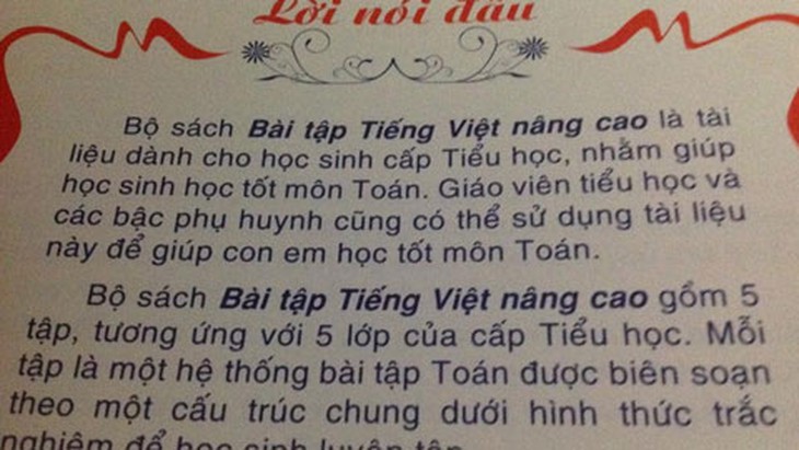 Tá hỏa vì sách Tiếng Việt dạy... làm Toán 2