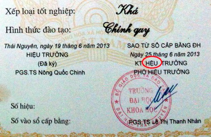 700 bằng tốt nghiệp đại học mắc lỗi chính tả 1