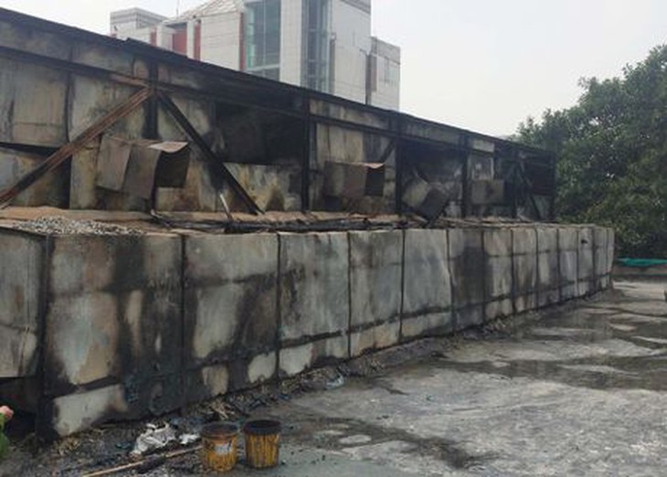 Hiện trường vụ cháy Cung thiếu nhi Hà Nội