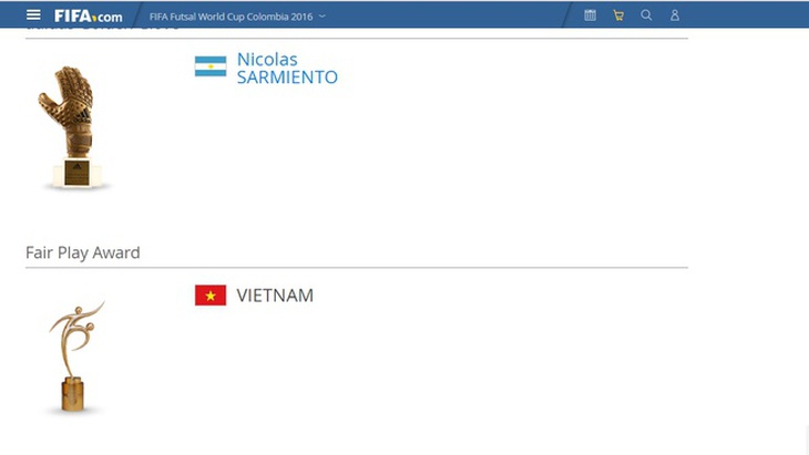 Tuyen Viet Nam gianh giai Fair Play tai futsal World Cup hinh anh 1