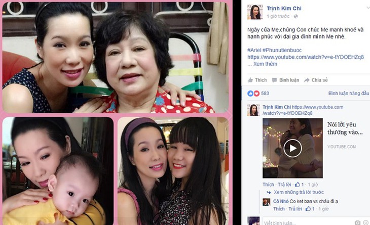 Sao Viet chia se cam xuc nhan dip ngay cua me hinh anh 8