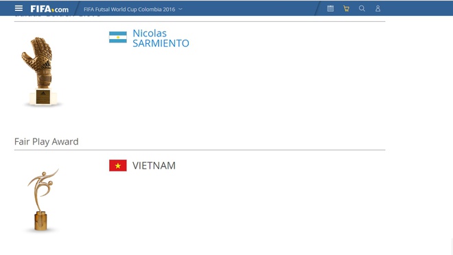 Tuyen Viet Nam gianh giai Fair Play tai futsal World Cup hinh anh 1