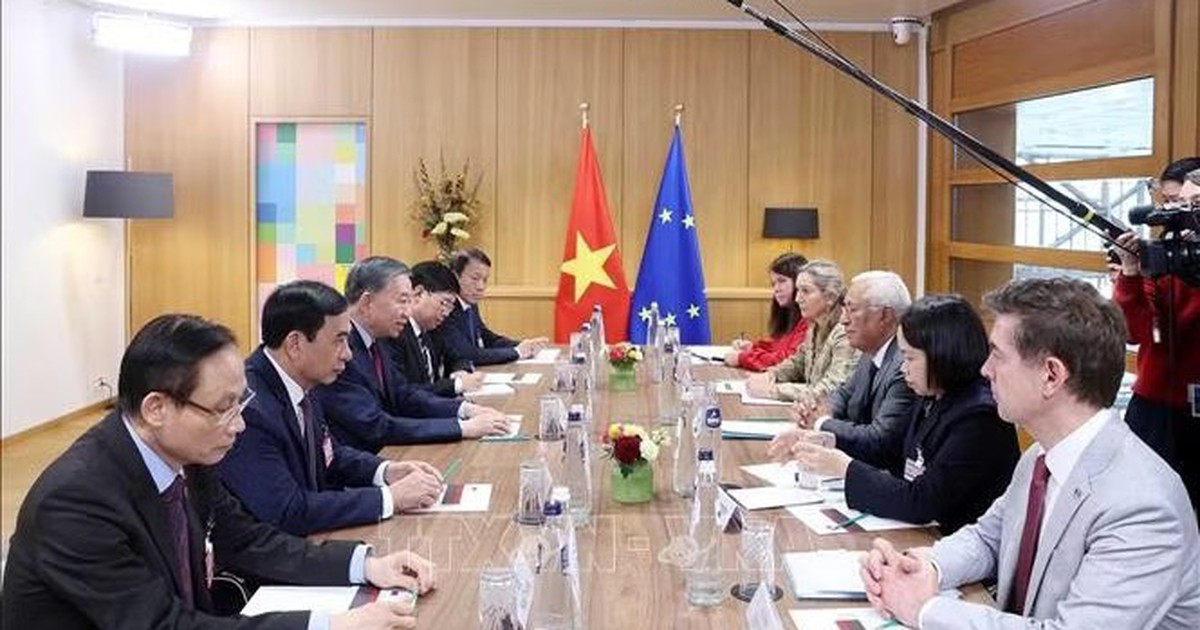 Tổng Bí thư, Chủ tịch nước Tô Lâm hội đàm với Chủ tịch Hội đồng châu Âu