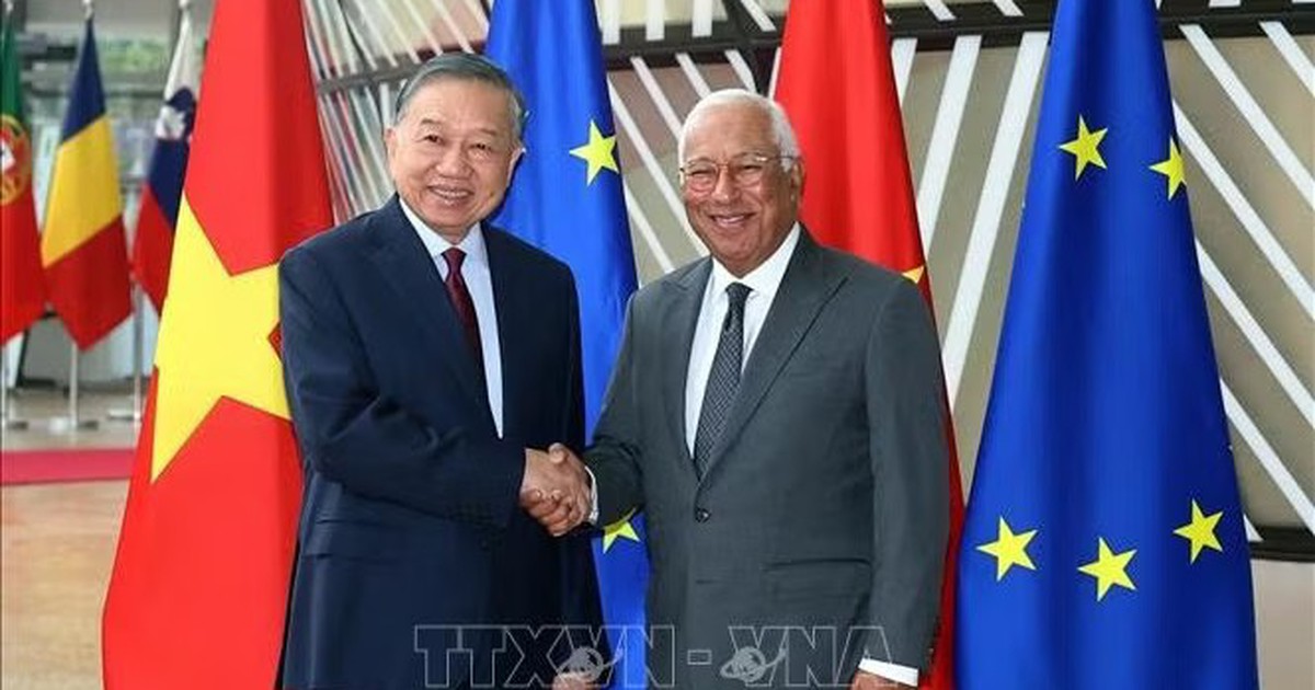 Lễ đón Tổng Bí thư, Chủ tịch nước Tô Lâm thăm Liên minh châu Âu