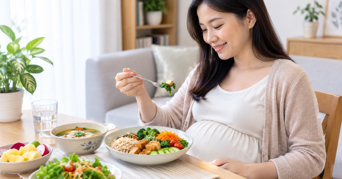 Có nên ăn chay khi mang thai?