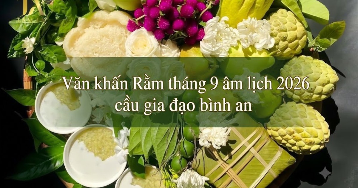 Bài văn khấn Rằm tháng 9 âm lịch 2026 cầu gia đạo bình an, may mắn
